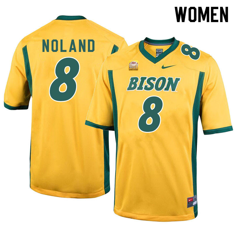 Women #8 Zeb Noland North Dakota State Bison College Football Jerseys Sale-Yellow